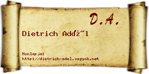 Dietrich Adél névjegykártya